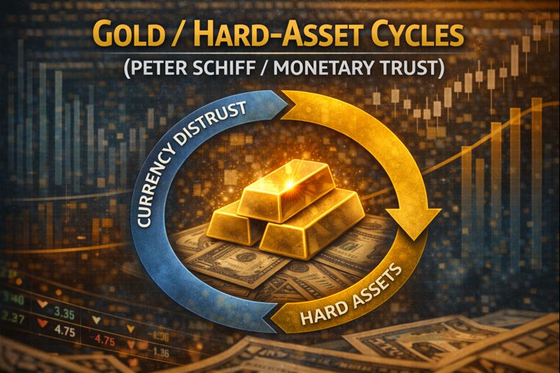 Gold / Hard-Asset Cycles (Peter Schiff / Monetary Trust)
